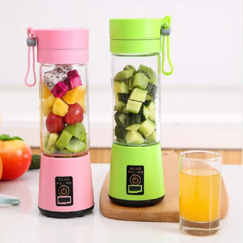 Mini Liquidificador Portátil com 6 Lâminas Recarregável