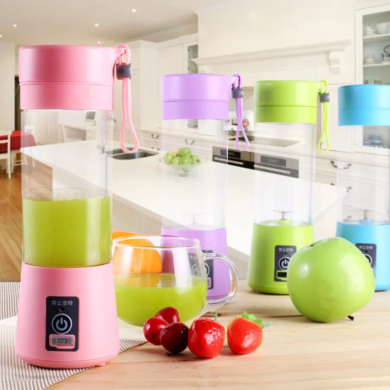 Mini Liquidificador Portátil com 6 Lâminas Recarregável